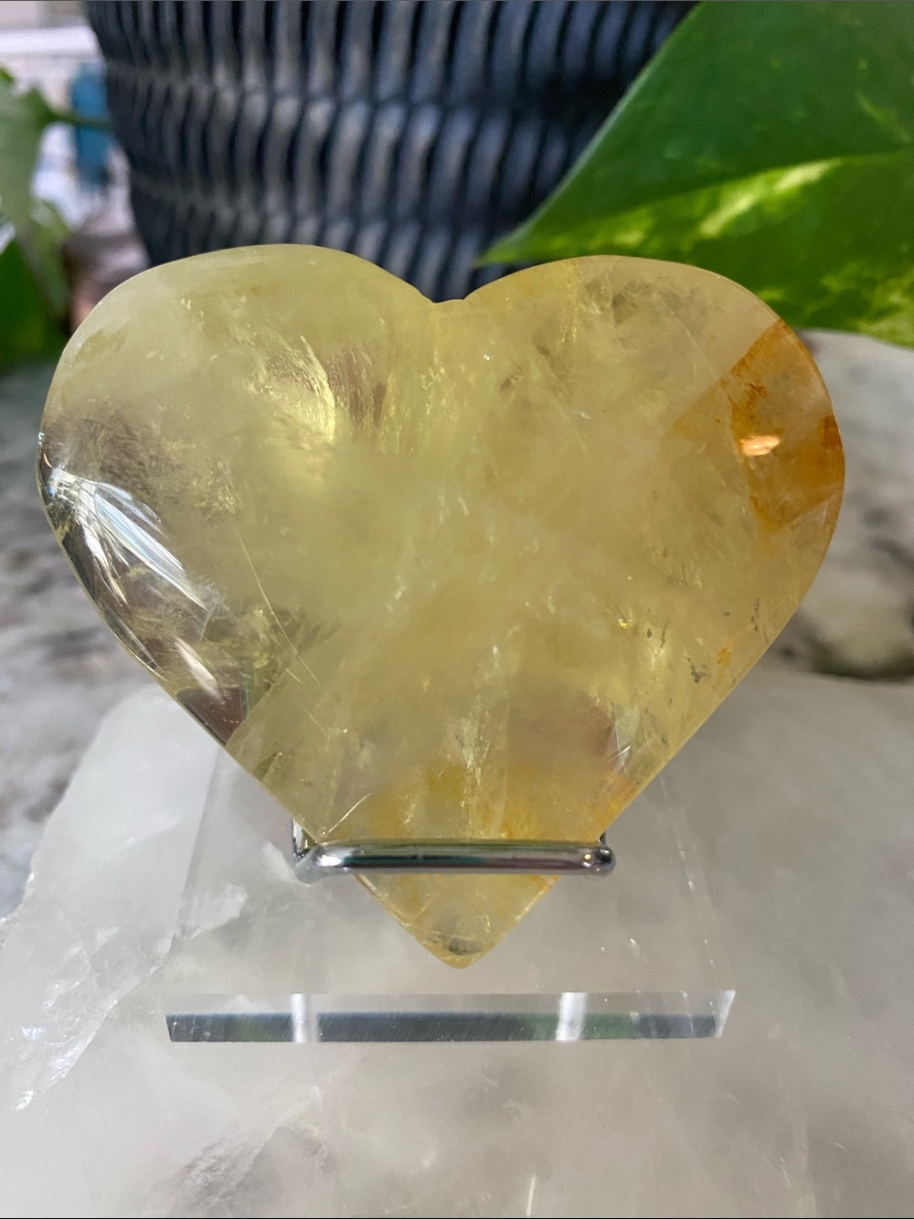 Heart-Shaped Citrine Crystal - Picture 3 of 10